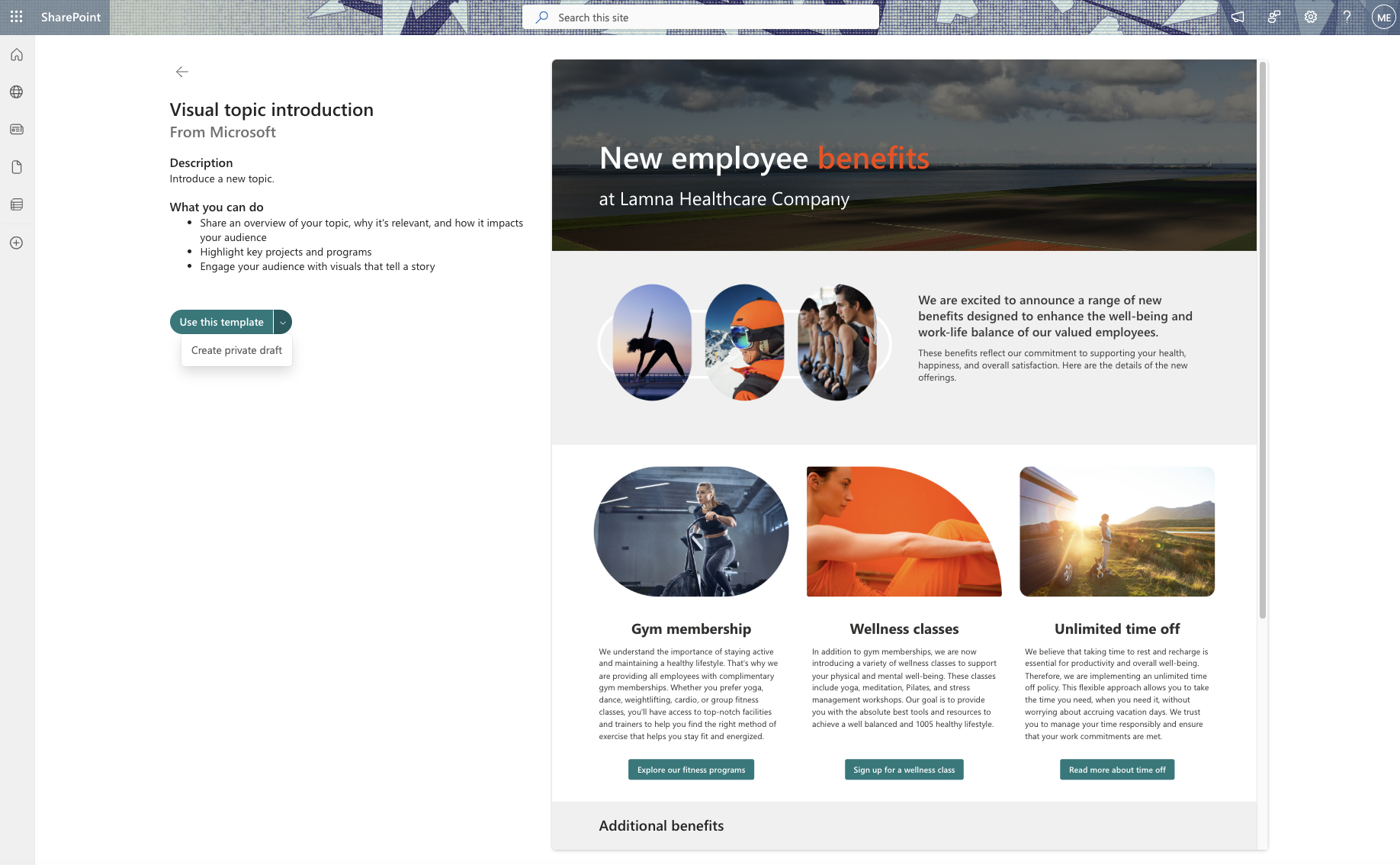 SharePoint Templates Preview