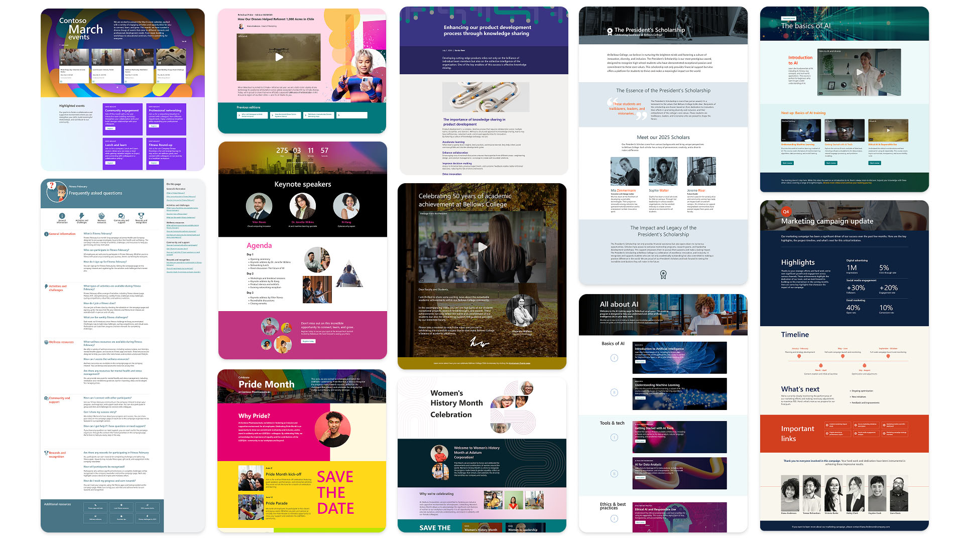 Modern SharePoint Page Templates
